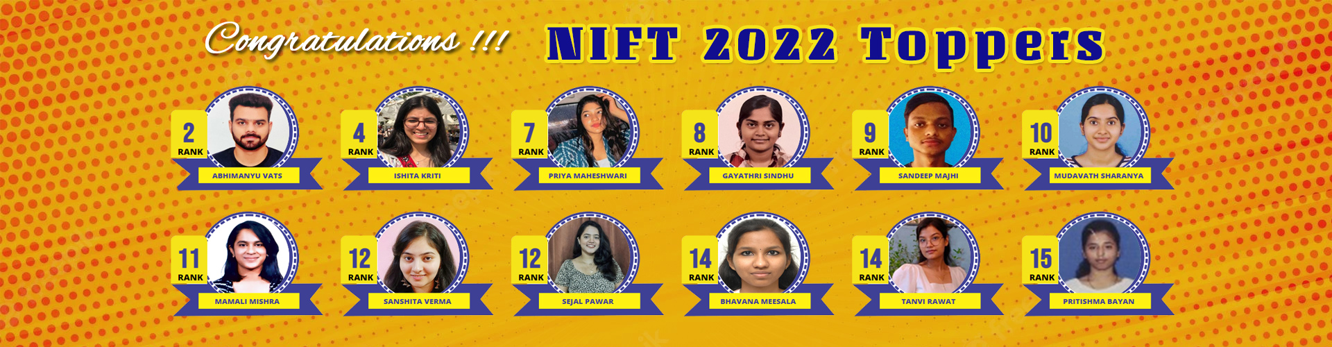 nift 2022 toppers